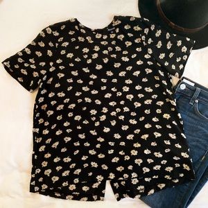 Madewell 💯 silk boho blouse shirt top EUC